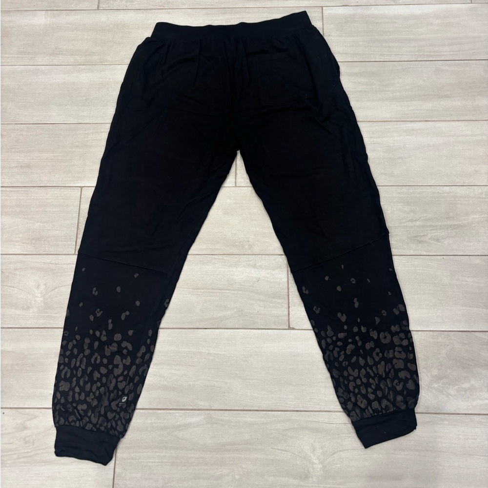 Terez Black Leopard Joggers